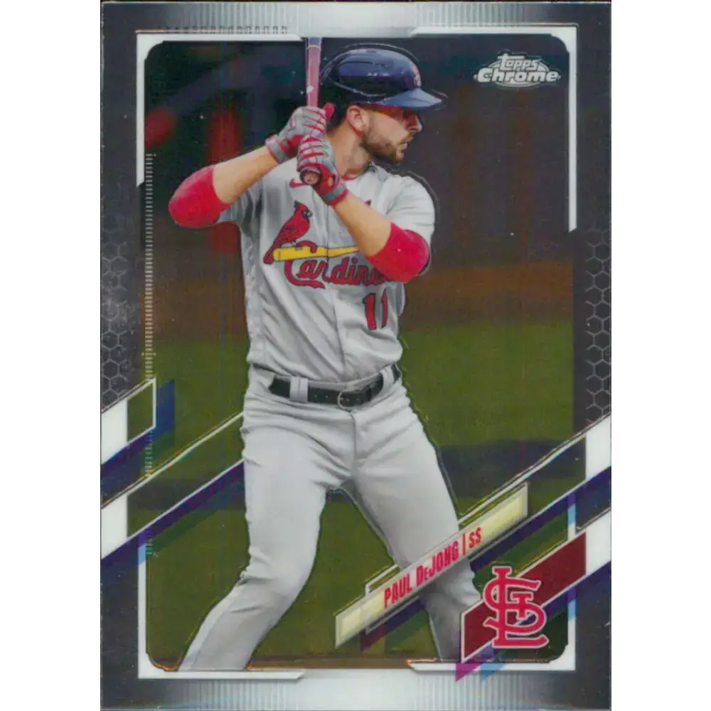 2021 Topps Chrome #118 Paul DeJong NM-MT St. Louis Cardinals Baseball Card - Baseball Card Single