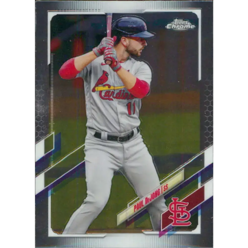 2021 Topps Chrome #118 Paul DeJong NM-MT St. Louis Cardinals Baseball Card - Baseball Card Single