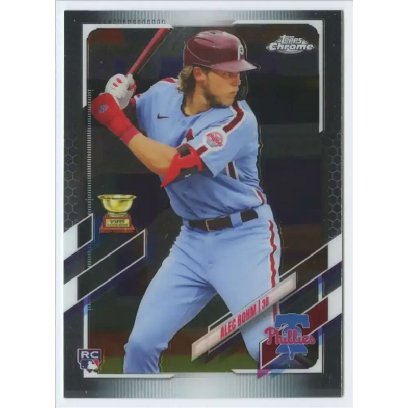 2021 Topps Chrome #119 Alec Bohm NM-MT RC Rookie Philadelphia Phillies Baseball Card - Baseball Card Single