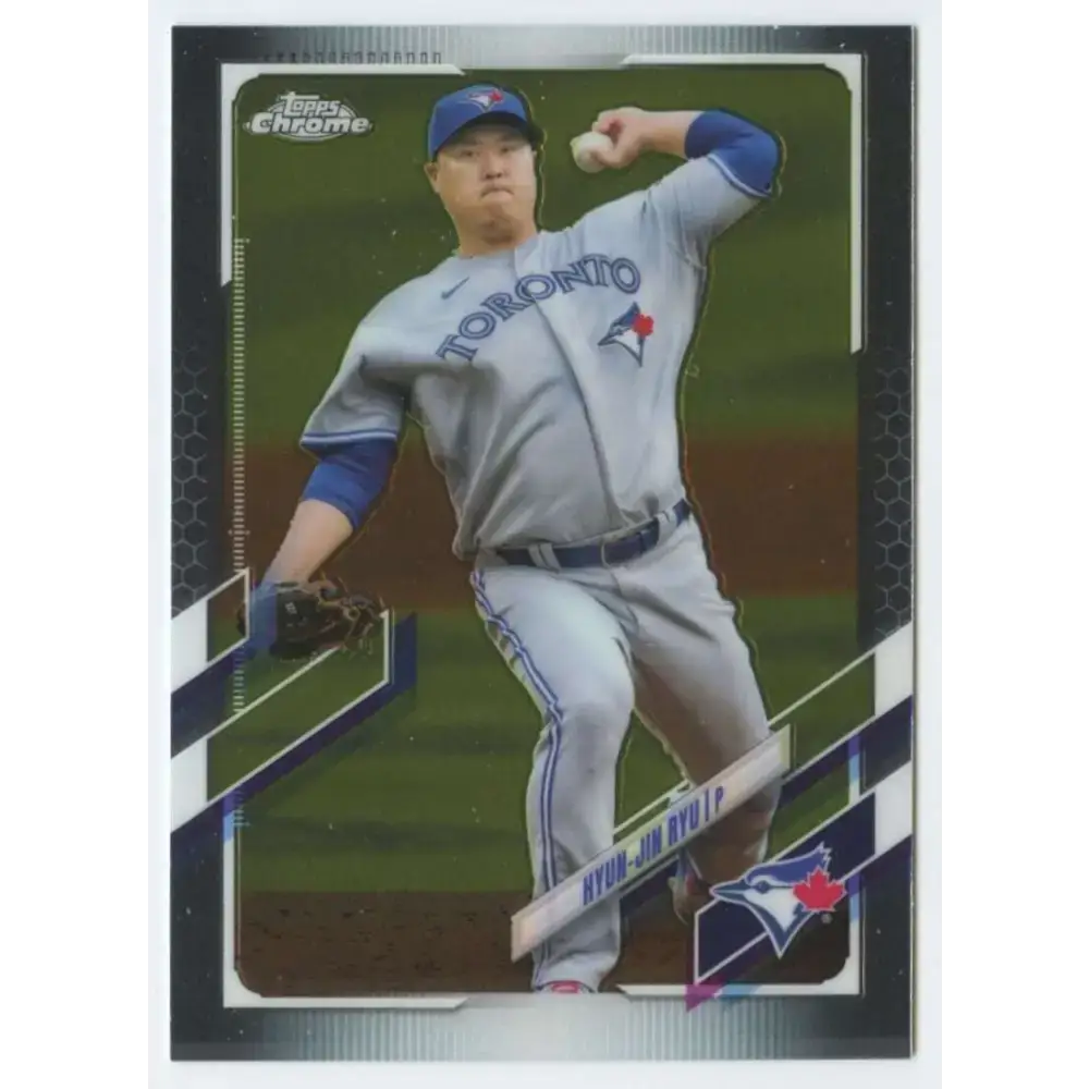 2021 Topps Chrome #123 Hyun-Jin Ryu NM-MT Toronto Blue Jays Baseball Card - Baseball Card Single