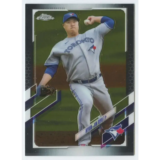 2021 Topps Chrome #123 Hyun-Jin Ryu NM-MT Toronto Blue Jays Baseball Card - Baseball Card Single