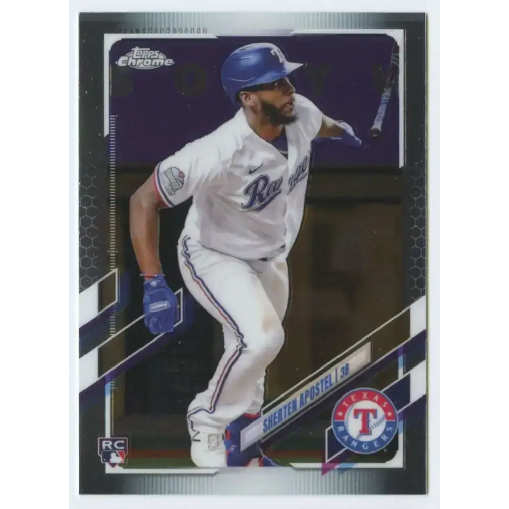 2021 Topps Chrome #126 Sherten Apostel NM-MT RC Rookie Texas Rangers Baseball Card - Baseball Card Single