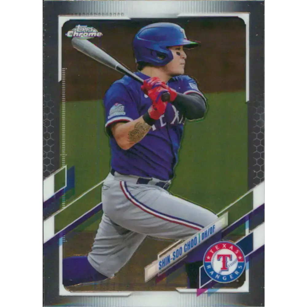 2021 Topps Chrome #127 Shin-Soo Choo NM-MT Texas Rangers Baseball Card - Baseball Card Single