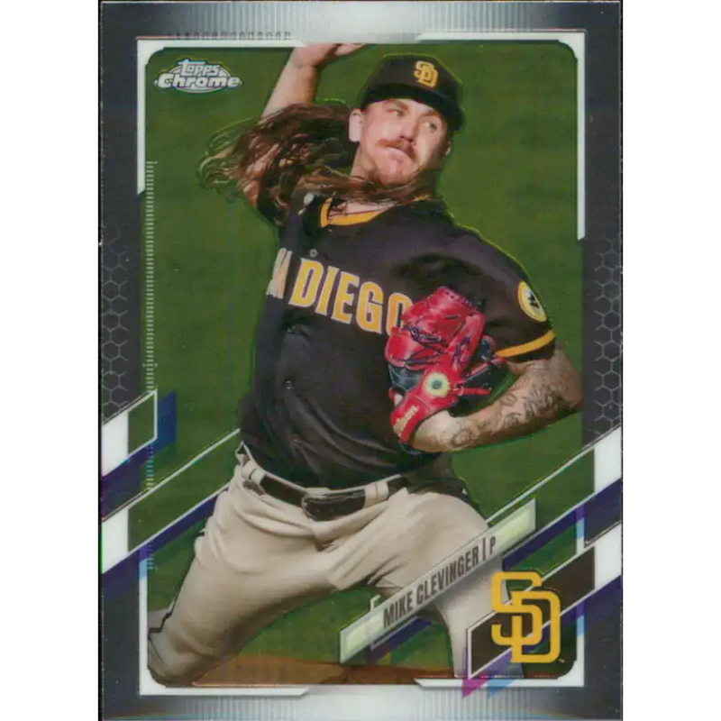 2021 Topps Chrome #130 Mike Clevinger NM-MT San Diego Padres Baseball Card - Baseball Card Single