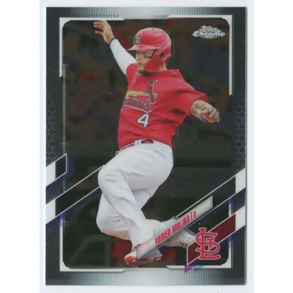 2021 Topps Chrome #132 Yadier Molina NM-MT St. Louis Cardinals Baseball Card - Baseball Card Single