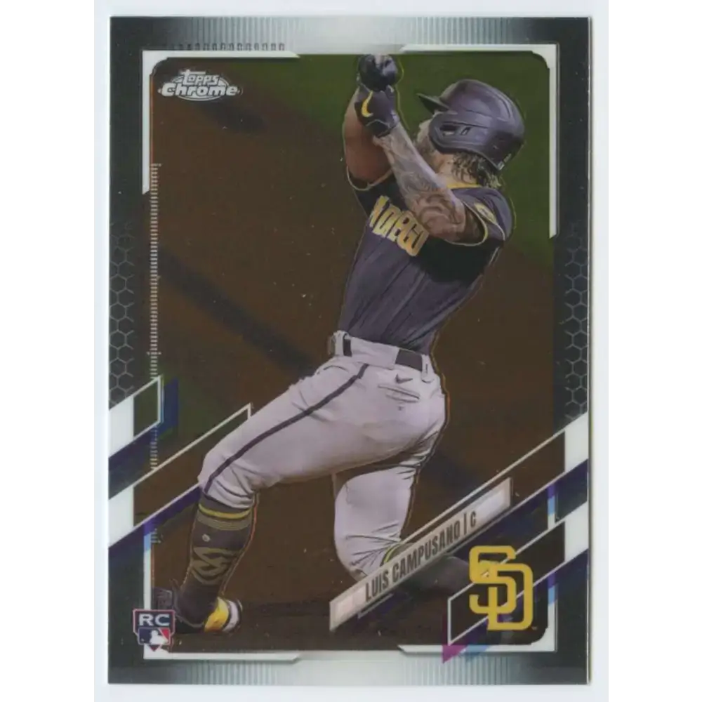 2021 Topps Chrome #135 Luis Campusano NM-MT RC Rookie San Diego Padres Baseball Card - Baseball Card Single