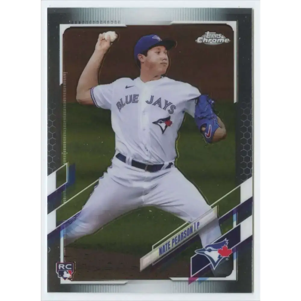 2021 Topps Chrome #136 Nate Pearson NM-MT RC Rookie Toronto Blue Jays Baseball Card - Baseball Card Single