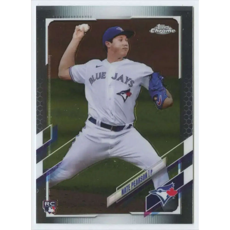 2021 Topps Chrome #136 Nate Pearson NM-MT RC Rookie Toronto Blue Jays Baseball Card - Baseball Card Single