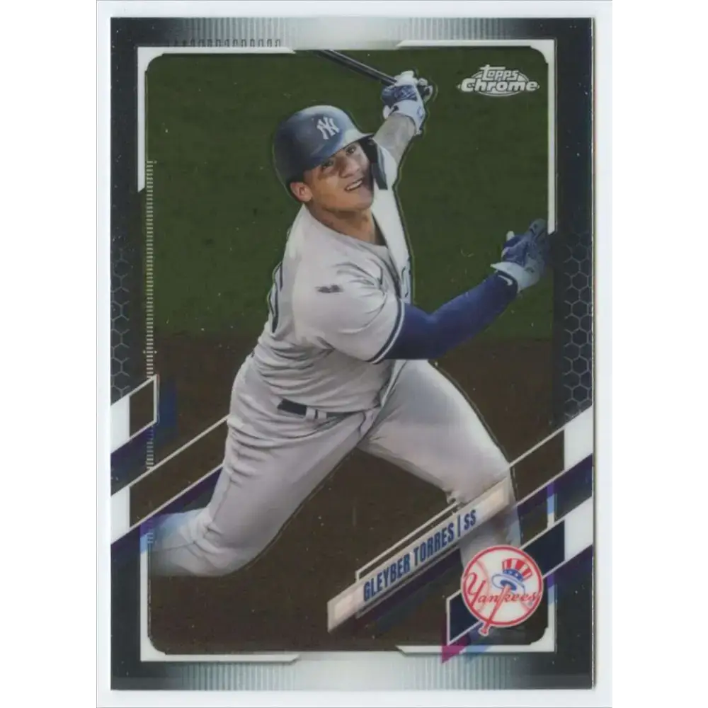 2021 Topps Chrome #137 Gleyber Torres NM-MT New York Yankees Baseball Card - Baseball Card Single