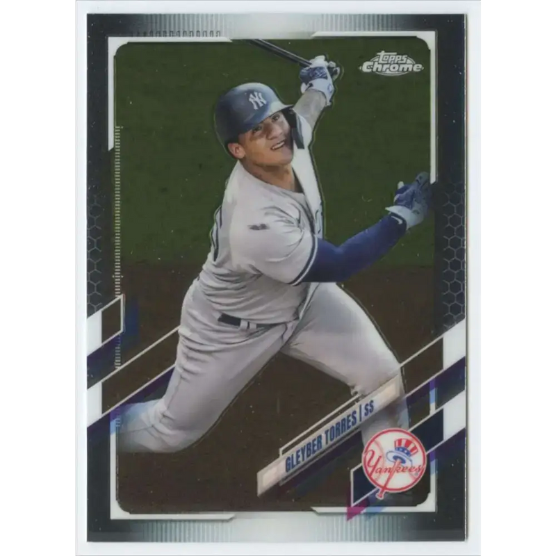 2021 Topps Chrome #137 Gleyber Torres NM-MT New York Yankees Baseball Card - Baseball Card Single