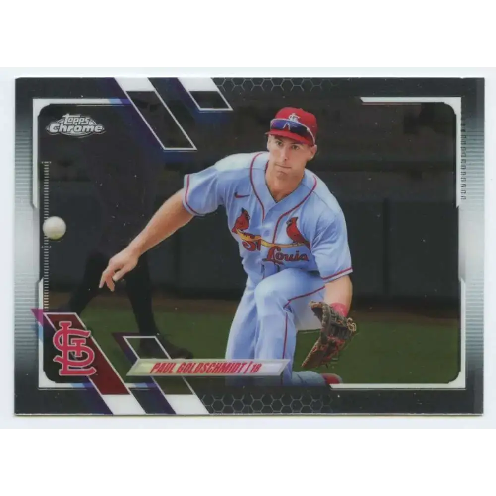 2021 Topps Chrome #14 Paul Goldschmidt NM-MT St. Louis Cardinals Baseball Card - Baseball Card Single