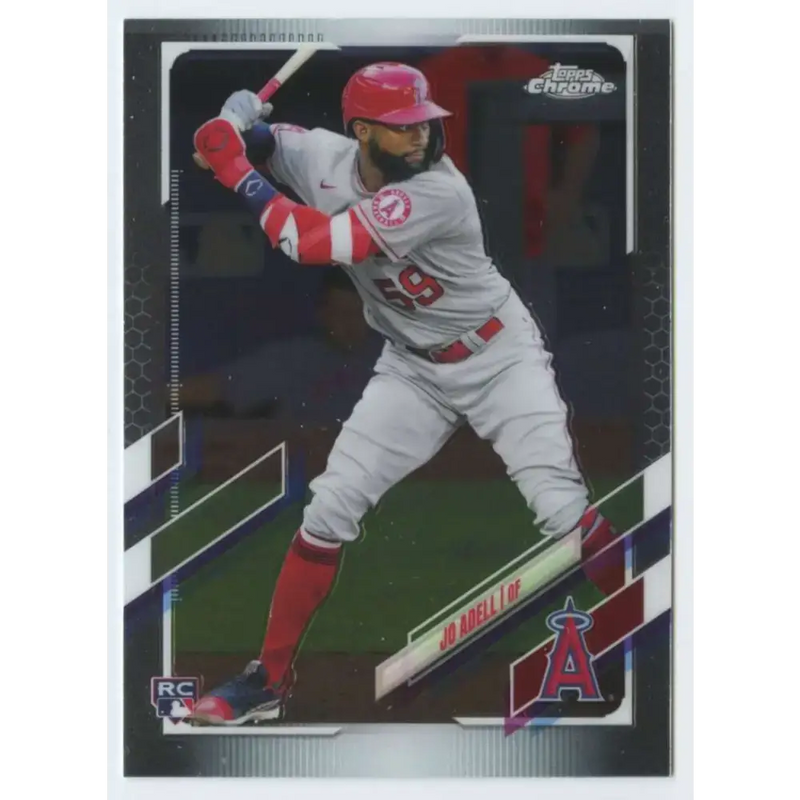 2021 Topps Chrome #142 Jo Adell NM-MT RC Rookie Los Angeles Angels Baseball Card - Baseball Card Single