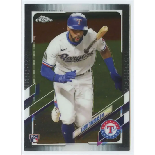 2021 Topps Chrome #146 Leody Taveras NM-MT RC Rookie Texas Rangers Baseball Card - Baseball Card Single