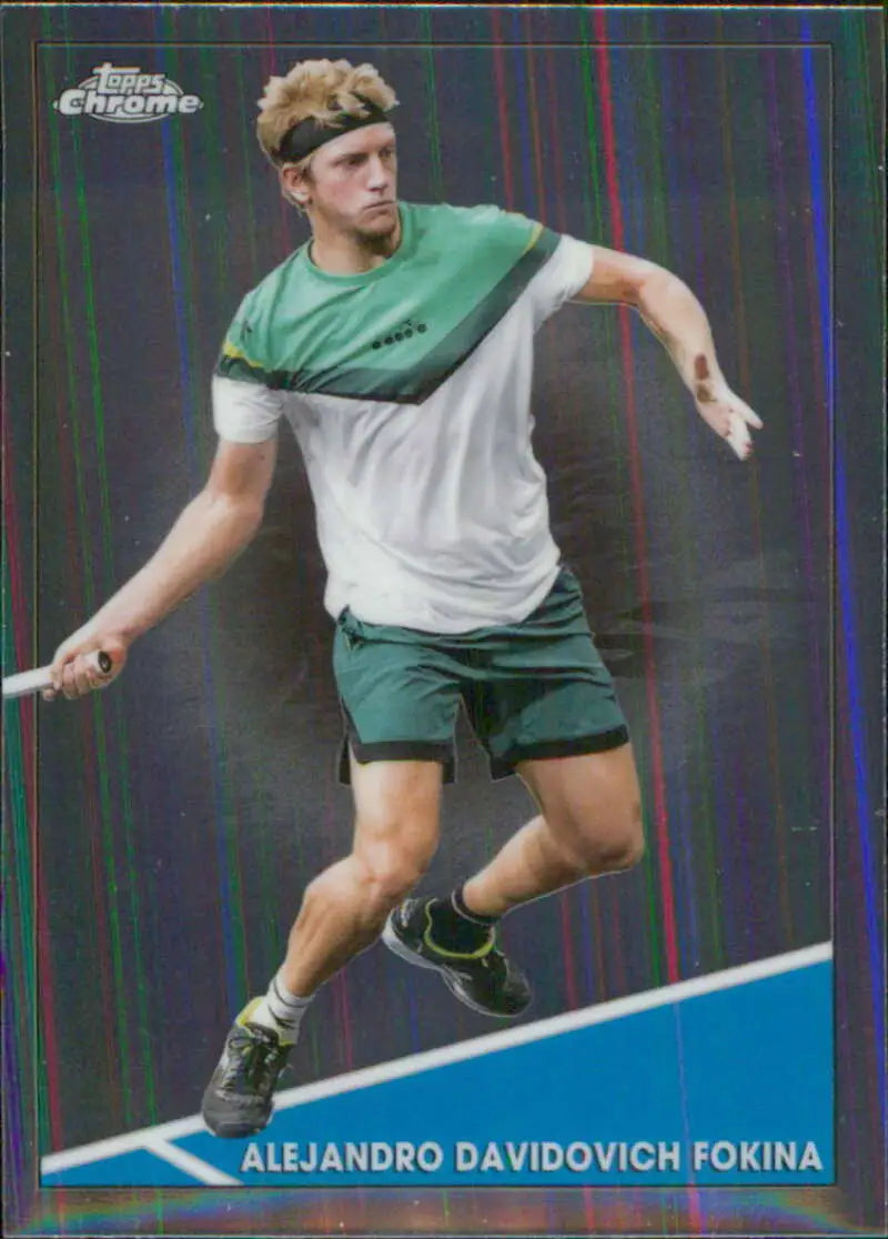 2021 Topps Chrome #15 Alejandro Davidovich Fokina EX Excellent Tennis Card - Tennis Card Single