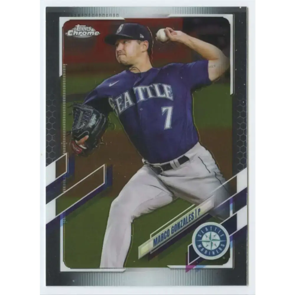2021 Topps Chrome #152 Marco Gonzales NM-MT Seattle Mariners Baseball Card - Baseball Card Single