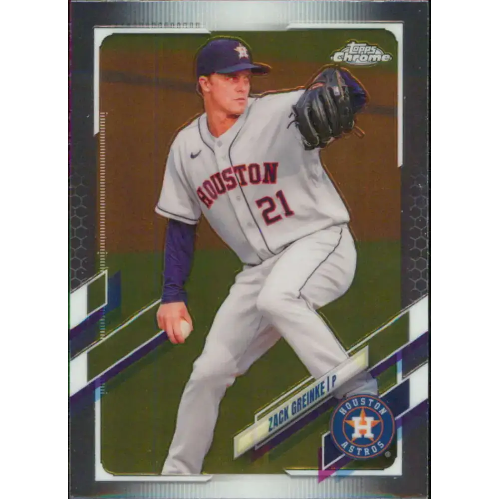 2021 Topps Chrome #154 Zack Greinke NM-MT Houston Astros Baseball Card - Baseball Card Single