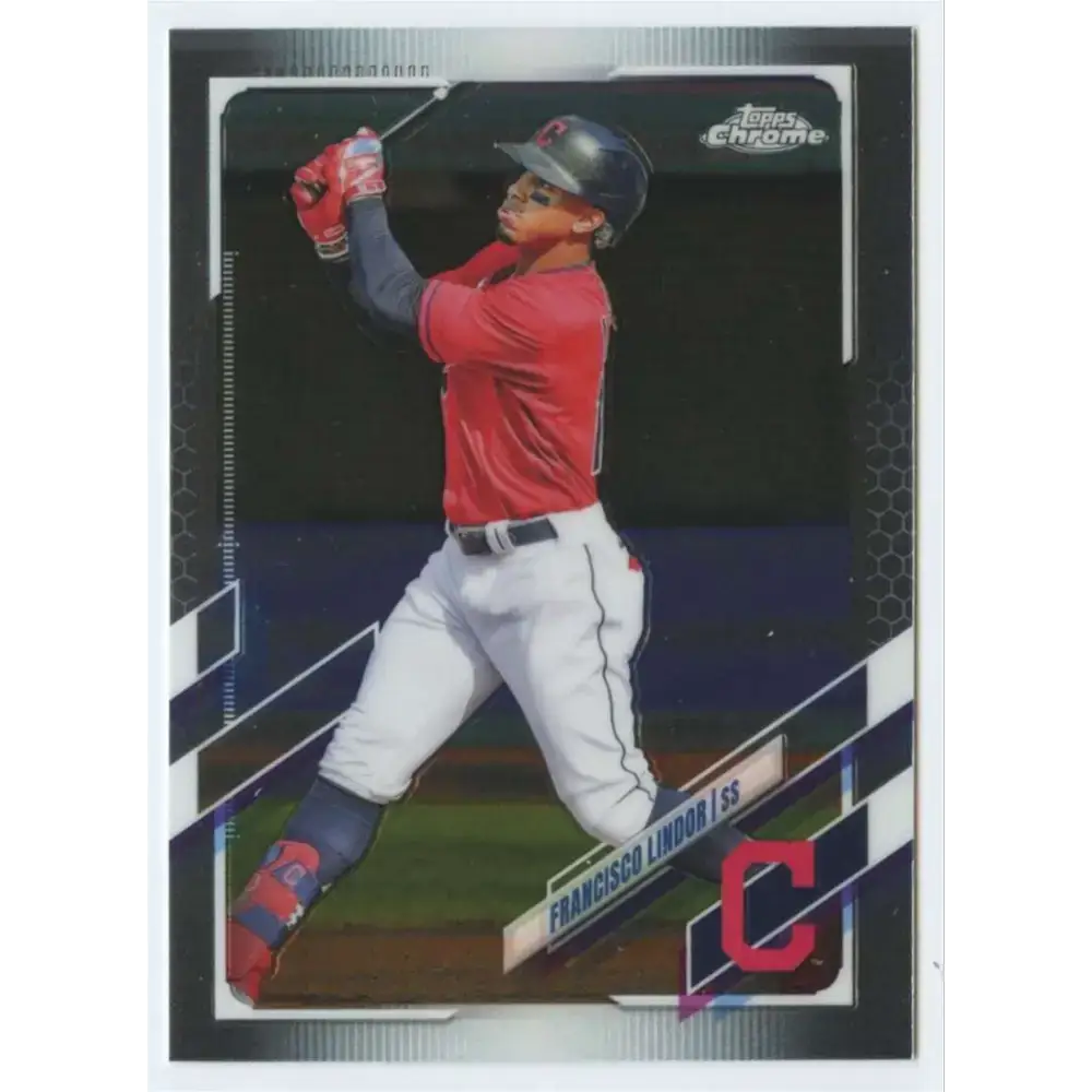 2021 Topps Chrome #16 Francisco Lindor NM-MT Cleveland Indians Baseball Card - Baseball Card Single