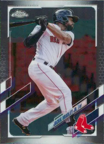2021 Topps Chrome Jackie Bradley Jr. baseball card with original gloss Red Sox