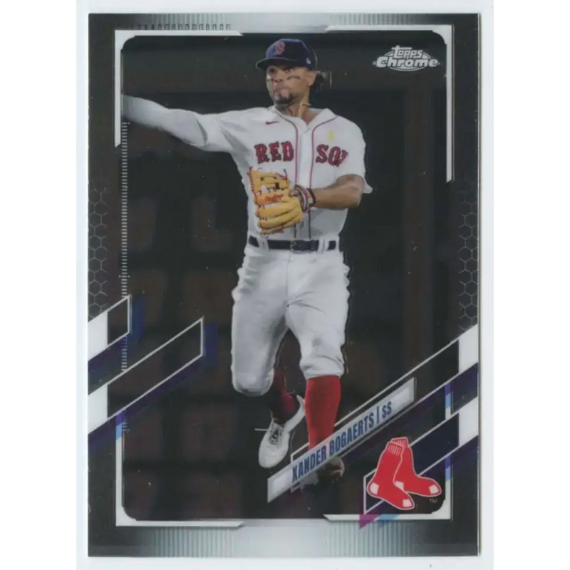 2021 Topps Chrome #162 Xander Bogaerts NM-MT Boston Red Sox Baseball Card - Baseball Card Single