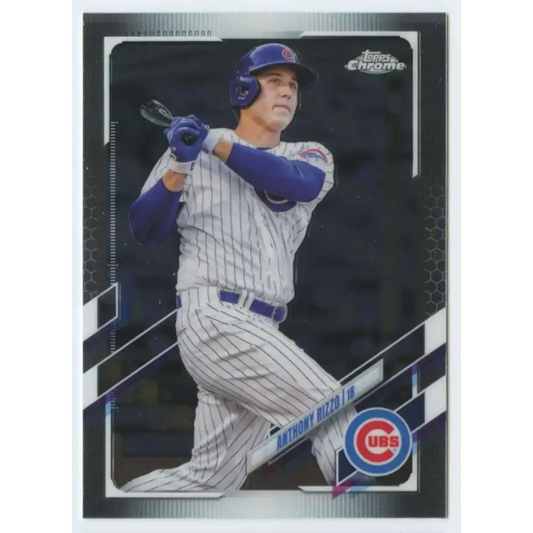 2021 Topps Chrome #165 Anthony Rizzo NM-MT Chicago Cubs Baseball Card - Baseball Card Single
