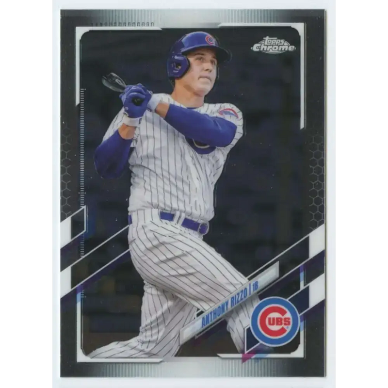 2021 Topps Chrome #165 Anthony Rizzo NM-MT Chicago Cubs Baseball Card - Baseball Card Single