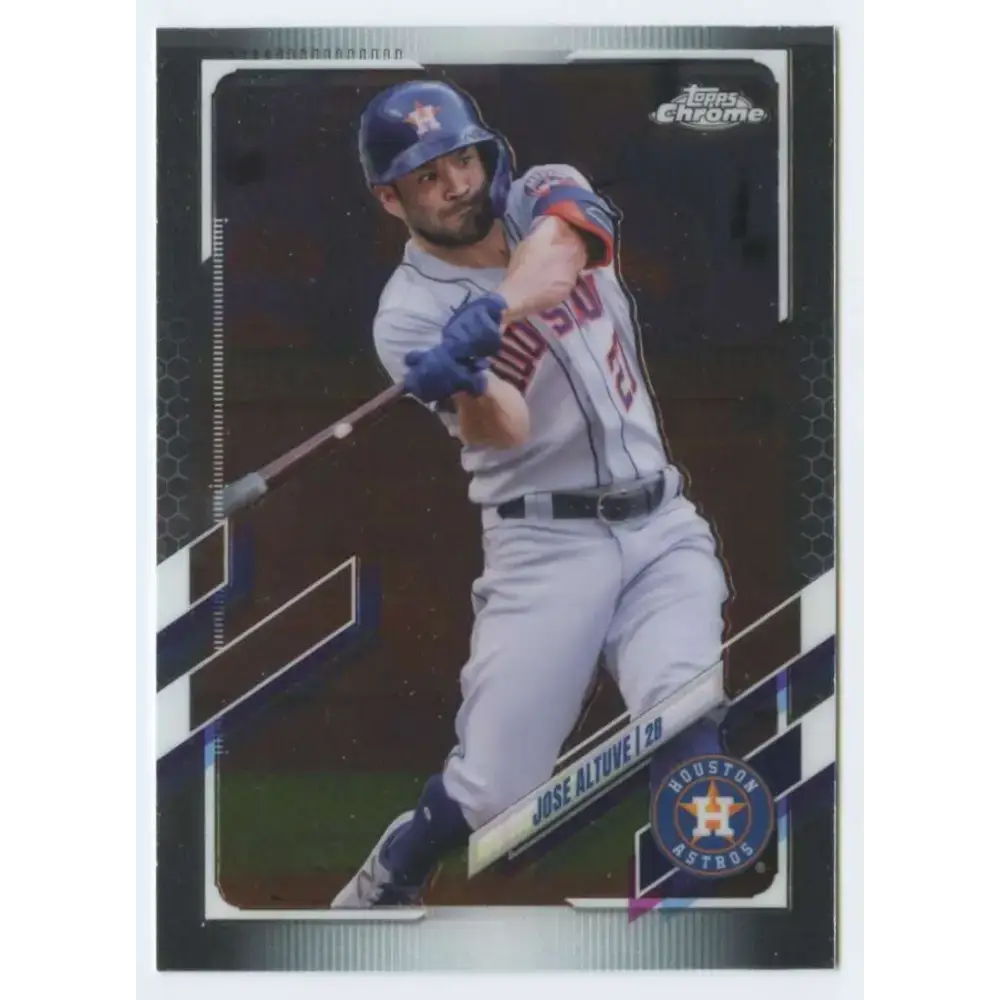 2021 Topps Chrome #169 Jose Altuve NM-MT Houston Astros Baseball Card - Baseball Card Single