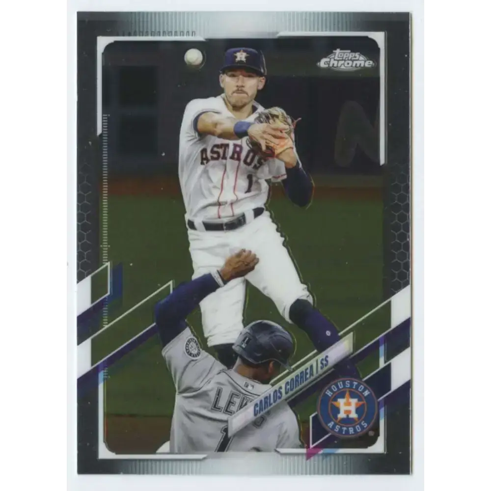 2021 Topps Chrome #172 Carlos Correa NM-MT Houston Astros Baseball Card - Baseball Card Single