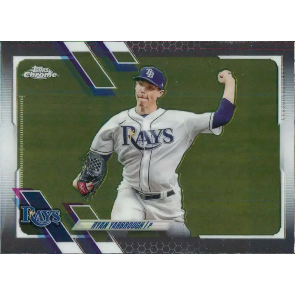 2021 Topps Chrome #175 Ryan Yarbrough NM-MT Tampa Bay Rays Baseball Card - Baseball Card Single