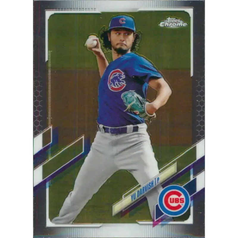2021 Topps Chrome #177 Yu Darvish NM-MT Chicago Cubs Baseball Card - Baseball Card Single