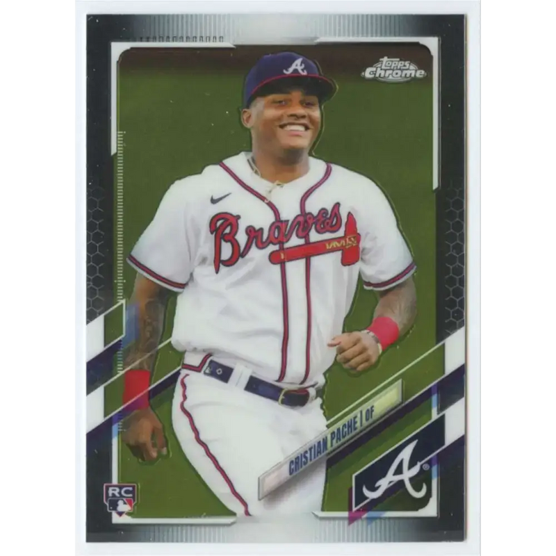 2021 Topps Chrome #178 Cristian Pache NM-MT RC Rookie Atlanta Braves Baseball Card - Baseball Card Single
