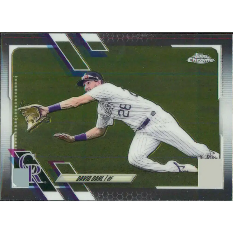 2021 Topps Chrome #179 David Dahl NM-MT Colorado Rockies Baseball Card - Baseball Card Single
