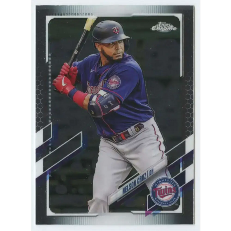 2021 Topps Chrome #180 Nelson Cruz NM-MT Minnesota Twins Baseball Card - Baseball Card Single