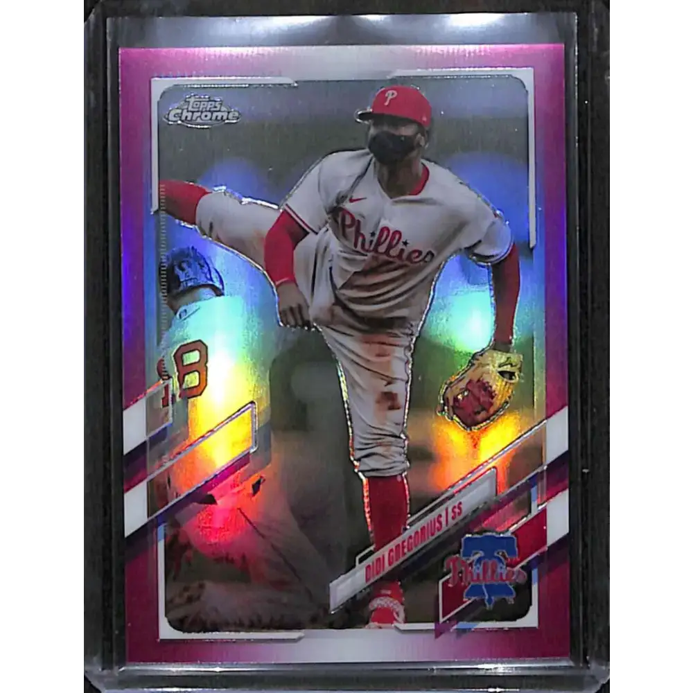2021 Topps Chrome #181 Didi Gregorius Magenta Refractor #/399 NM-MT Baseball Card - Baseball Card Single