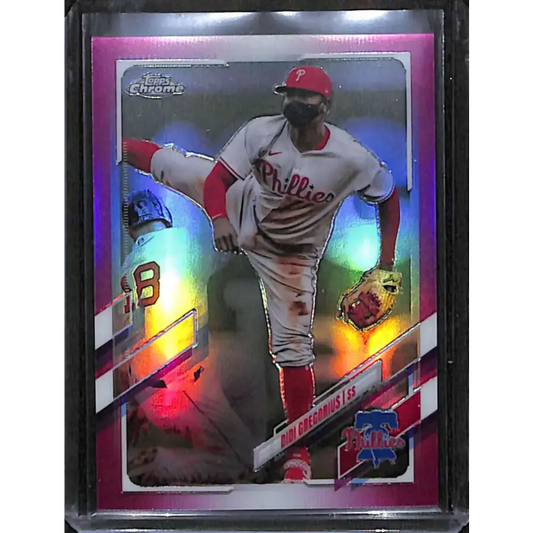 2021 Topps Chrome #181 Didi Gregorius Magenta Refractor #/399 NM-MT Baseball Card - Baseball Card Single