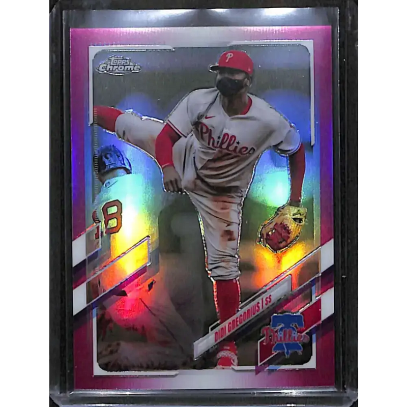 2021 Topps Chrome #181 Didi Gregorius Magenta Refractor #/399 NM-MT Baseball Card - Baseball Card Single