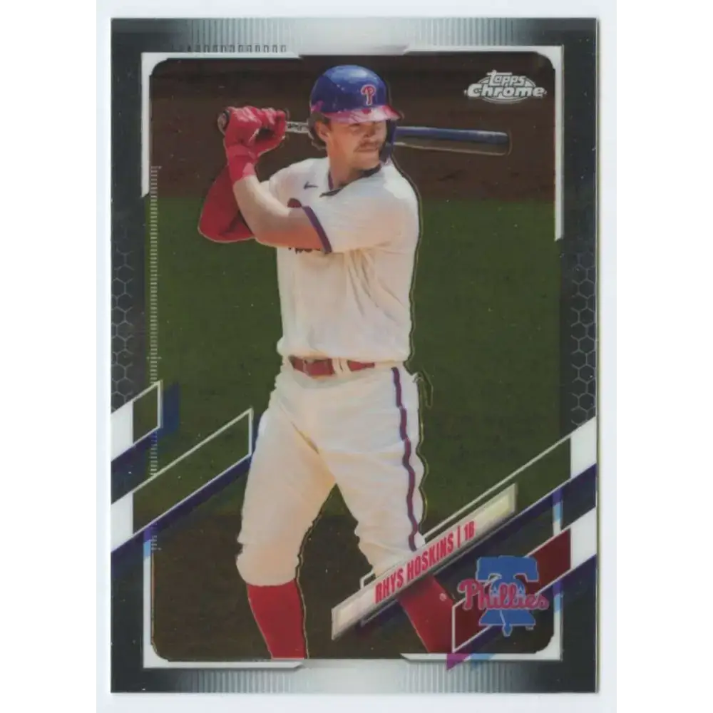 2021 Topps Chrome #182 Rhys Hoskins NM-MT Philadelphia Phillies Baseball Card - Baseball Card Single