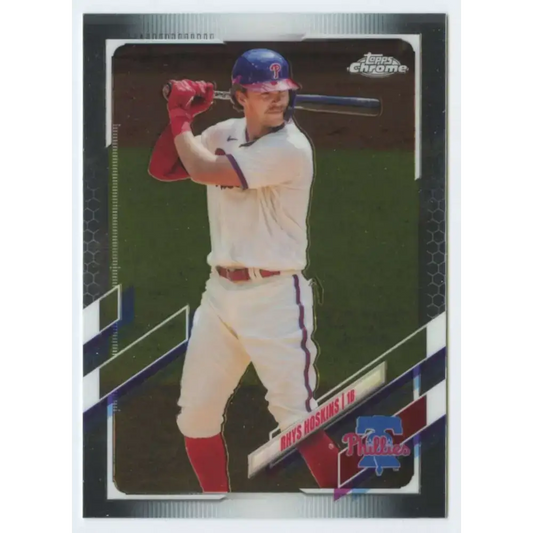 2021 Topps Chrome #182 Rhys Hoskins NM-MT Philadelphia Phillies Baseball Card - Baseball Card Single