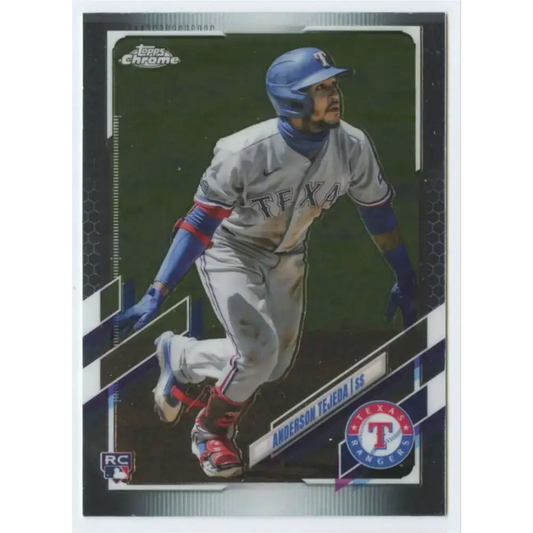 2021 Topps Chrome #184 Anderson Tejeda NM-MT RC Rookie Texas Rangers Baseball Card - Baseball Card Single