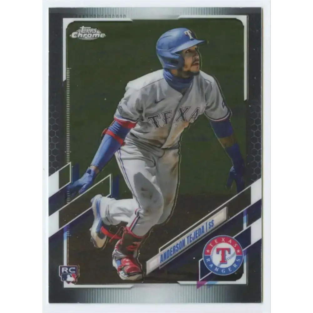 2021 Topps Chrome #184 Anderson Tejeda NM-MT RC Rookie Texas Rangers Baseball Card - Baseball Card Single