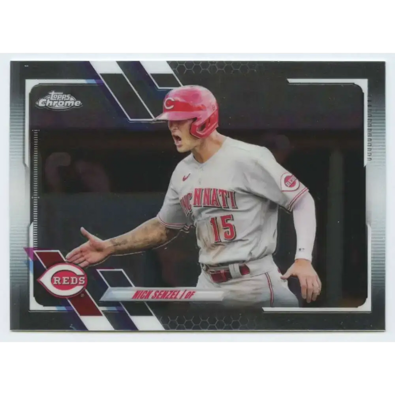 2021 Topps Chrome #185 Nick Senzel NM-MT Cincinnati Reds Baseball Card - Baseball Card Single