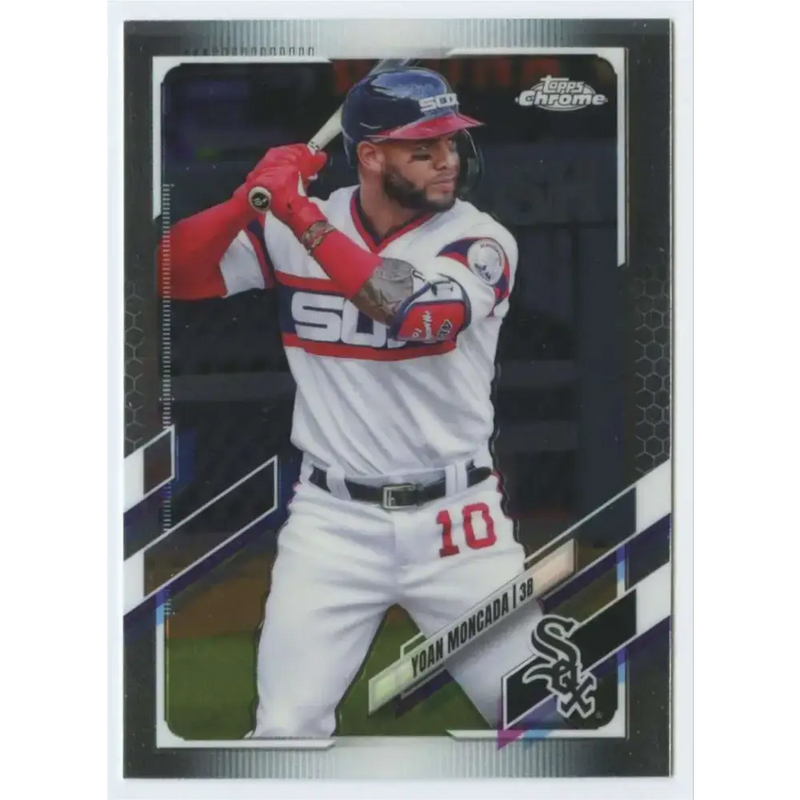 2021 Topps Chrome #186 Yoan Moncada NM-MT Chicago White Sox Baseball Card - Baseball Card Single