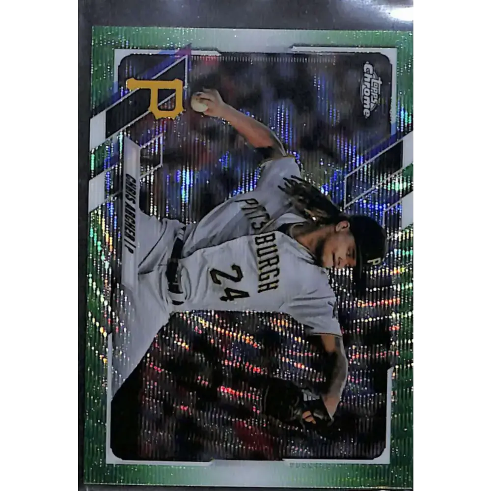 2021 Topps Chrome #188 Chris Archer Green Wave Refractor #/99 NM-MT Baseball Card - Baseball Card Single
