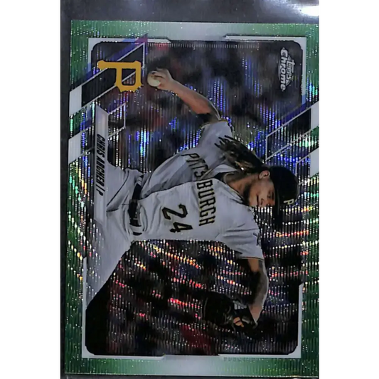 2021 Topps Chrome #188 Chris Archer Green Wave Refractor #/99 NM-MT Baseball Card - Baseball Card Single