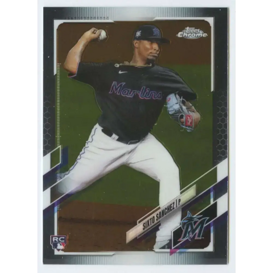 2021 Topps Chrome #193 Sixto Sanchez NM-MT RC Rookie Miami Marlins Baseball Card - Baseball Card Single
