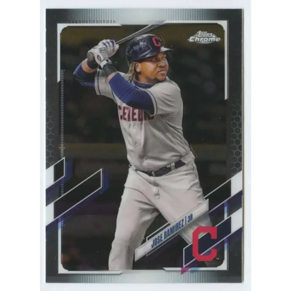 2021 Topps Chrome #195 Jose Ramirez NM-MT Cleveland Indians Baseball Card - Baseball Card Single