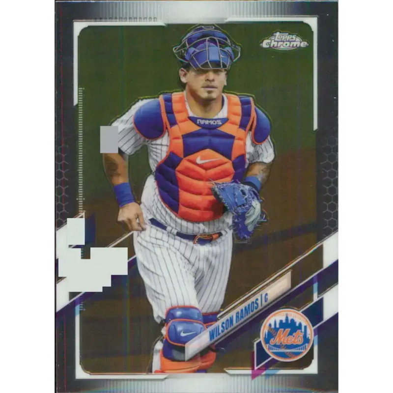 2021 Topps Chrome #197 Wilson Ramos NM-MT New York Mets Baseball Card - Baseball Card Single