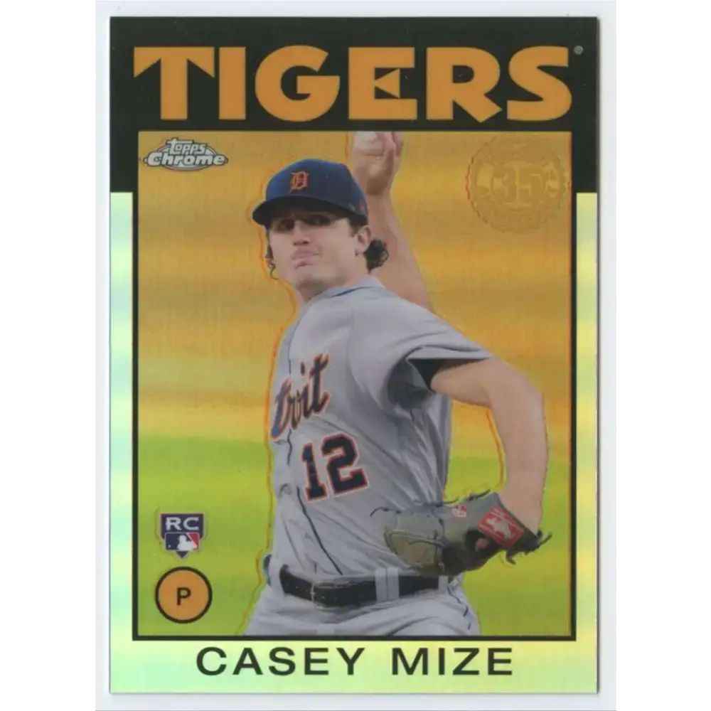 2021 Topps Chrome 1986 Topps Baseball Refractor #86BC-13 Casey Mize NM-MT Detroit Tigers Baseball Card - Baseball Card