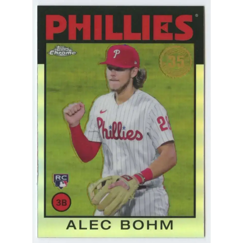 2021 Topps Chrome 1986 Topps Baseball Refractor #86BC-14 Alec Bohm NM-MT Philadelphia Phillies Baseball Card - Baseball