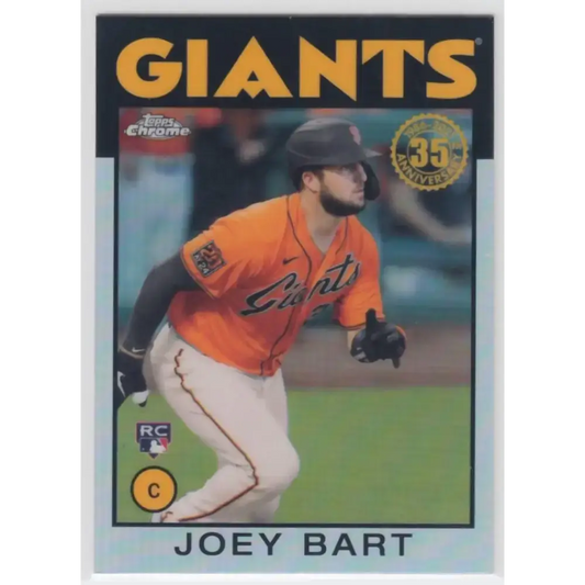 2021 Topps Chrome 1986 Topps Baseball Refractor #86BC-15 Joey Bart NM-MT San Francisco Giants Baseball Card - Baseball