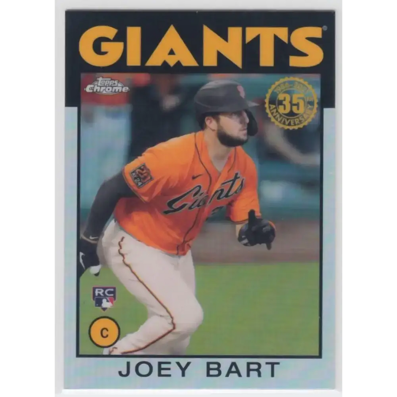 2021 Topps Chrome 1986 Topps Baseball Refractor #86BC-15 Joey Bart NM-MT San Francisco Giants Baseball Card - Baseball